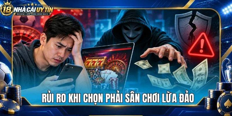 Rủi ro khi chọn phải sân chơi lừa đảo
