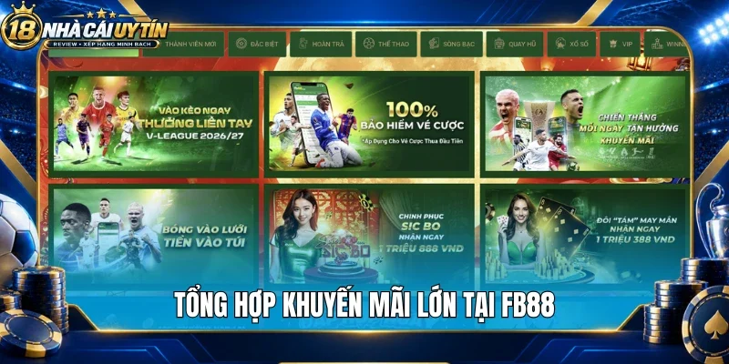Tổng hợp khuyến mãi lớn tại Fb88
