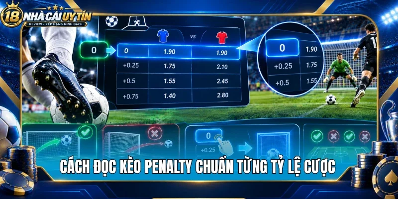 Cách đọc kèo penalty chuẩn từng tỷ lệ cược