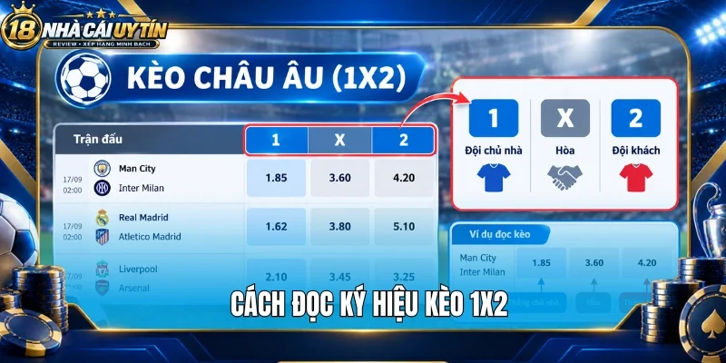 Cách đọc ký hiệu kèo 1X2 