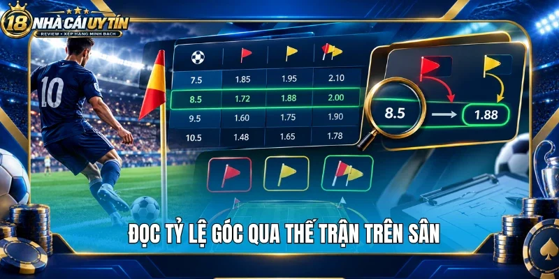 Đọc tỷ lệ góc qua thế trận trên sân