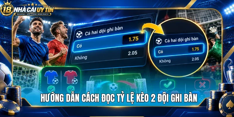 Cách đọc tỷ lệ kèo 2 đội ghi bàn