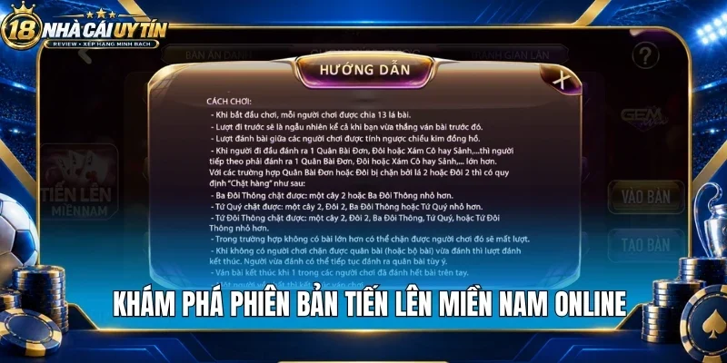 Khám phá phiên bản tiến lên miền Nam online