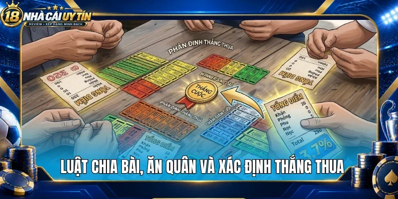 Luật chia bài, ăn quân và xác định thắng thua