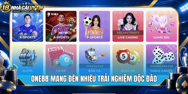 One88 mang đến nhiều trải nghiệm độc đáo