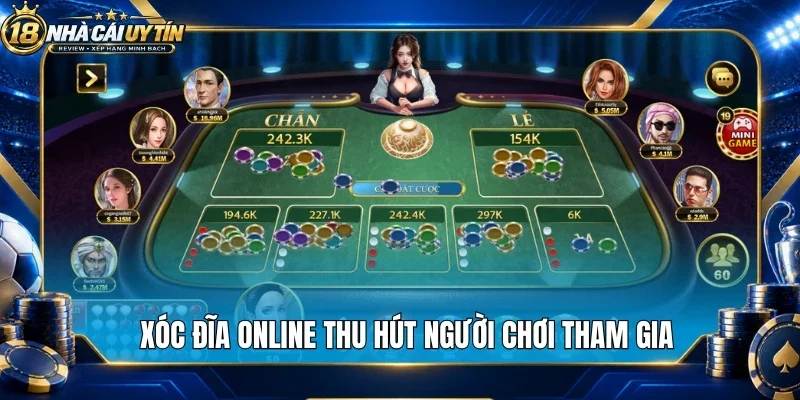 Xóc đĩa online thu hút người chơi tham gia